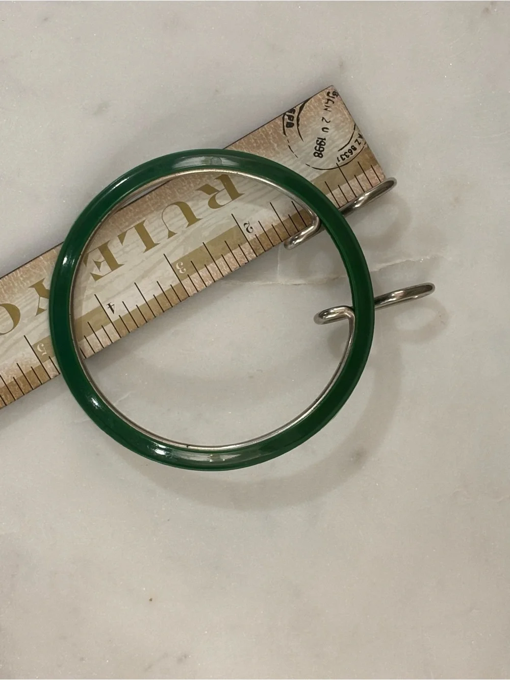 Embroidery Hoops 4” W/metal squeeze spring clamps, Kelly & Forest Green VTG MINT